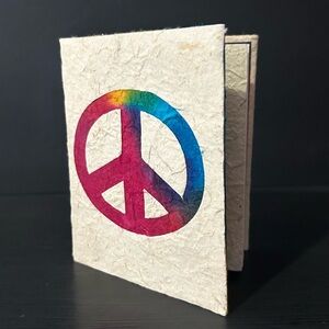 Poopoopaper Journal With Peace Sign, 100% Recycled, 22 Sheets